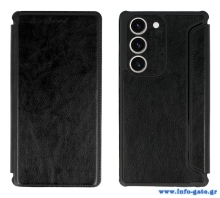 POWERTECH θήκη Razor Leather MOB-1913 για Samsung Galaxy S23 Plus, μαύρη