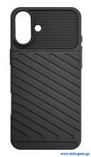 POWERTECH θήκη Thunder MOB-1996 για iPhone 16 Plus, μαύρη