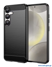 POWERTECH Θήκη Carbon MOB-2008 για Samsung S25, μαύρη