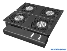 POWERTECH cooling fan με θερμοστάτη για rack NETW-0010, 29.5x31x4cm