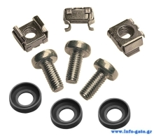 POWERTECH σετ βίδες με παξιμάδια NETW-0011 για κολώνα rack, M6*16, 20τμχ