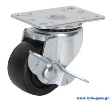 POWERTECH ρόδα για rack NETW-0014, περιστρεφόμενη, με φρένο, 100kg max