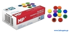 MP χρωματιστός μαγνήτης PA488-01, 20mm, 12τμχ