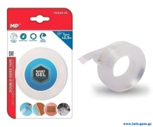 MP κολλητική ταινία διπλής όψεως PA524-02, nano gel, 19mm x 2.5m, διάφανη