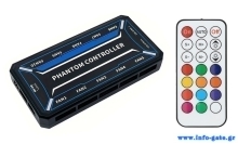 POWERTECH RGB fan controller PCF01-5C με ασύρματο χειριστήριο, 10 connectors