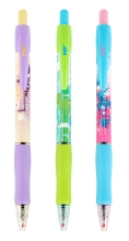 MP στυλό διαρκείας ballpoint PE140-14, 0.7mm μύτη, 14.5cm, μπλε, διάφορα σχέδια, 1τμχ