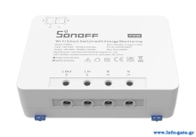 SONOFF smart διακόπτης παρακολούθησης ισχύος POWR3, WiFi, 25A, λευκός