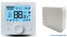 POWERTECH ψηφιακός θερμοστάτης χώρου PT-1046, αερίου, RF, λευκός