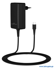 POWERTECH φορτιστής laptop PT-1157, USB-C PD, universal, 90W, μαύρος
