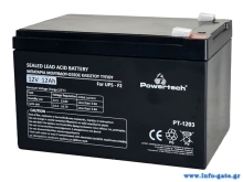 POWERTECH μπαταρία μολύβδου PT-1203 για UPS, 12V 12Ah, F2