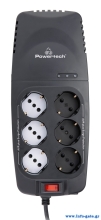 POWERTECH σταθεροποιητής ρεύματος PT-1496, 2000VA/1000W, 6x schuko