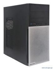 POWERTECH PC Case PT-1563 με 550W PSU, ATX Midi, 376.6x175x408.5mm, μαύρο