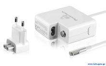 POWERTECH φορτιστής laptop PT-288 για Apple, 60W, 16.5V/3.65A, λευκός