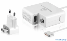 POWERTECH φορτιστής laptop PT-289 για Apple, 60W, 16.5V/3.65A, λευκός