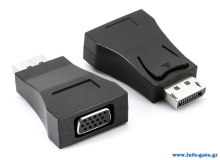 POWERTECH αντάπτορας DisplayPort σε VGA PTH-100, 1080p/60Hz, μαύρος