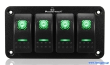 POWERTECH πάνελ σκαφών & οχημάτων PTL-019 με 4x διακόπτες, IP65
