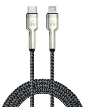 POWERTECH καλώδιο Lightning σε USB-C PTR-0200, PD 27W, 480Mbps, 1m, μαύρο/γκρι