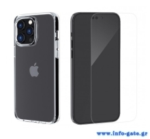 ROCKROSE θήκη & tempered glass 2.5D Premium για iPhone 14 Plus, διάφανο
