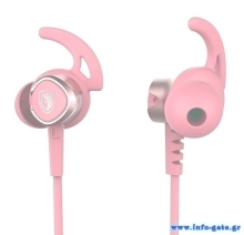 SADES gaming earphones Wings 20 με μικρόφωνο, 3.5mm, Φ12mm, 1.2m, ροζ