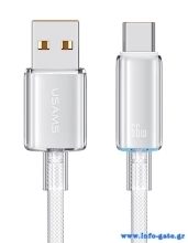 USAMS καλώδιο USB-C σε USB US-SJ658, 66W, 480Mbps, 1.2m, λευκό