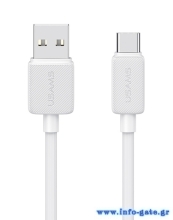 USAMS καλώδιο USB-C σε USB US-SJ688, 3A, 480Mbps, 1m, λευκό