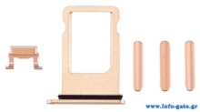 Υποδοχή κάρτας SIM και Side Button για iPhone 8, χρυσό