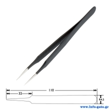 SPROTEK ESD αντιστατική τσιμπίδα ST-T510, 110mm, ίσια, λεπτή
