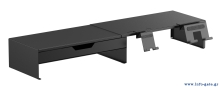 BRATECK επιτραπέζια βάση για οθόνη/laptop/smartphone/tablet STB-128-02 με συρτάρι, 13-32