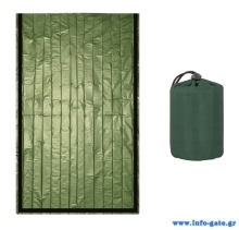 Θερμική κουβέρτα επιβίωσης SUMM-0006, 120 x 120cm, πράσινη