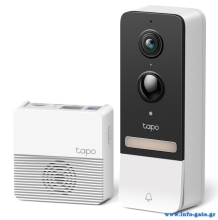 TP-LINK smart κουδούνι με κάμερα Tapo D230S1, Wi-Fi 2K, 6700mAh, Ver 1.0