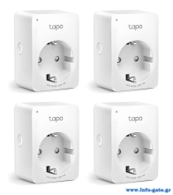 TP-LINK smart αντάπτορας ρεύματος TAPO-P100, Wi-Fi, ΒΤ, 4τμχ, Ver. 1.0