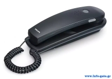 PHILIPS ενσύρματο τηλέφωνο TD2801B/00, επιτραπέζιο ή επιτοίχιο, μαύρο