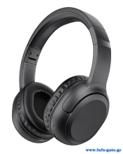 USAMS headphones YG23, ασύρματα & ενσύρματα, Φ40mm, 300mAh, μαύρα
