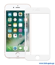 POWERTECH Tempered Glass 5D Full Glue για iPhone 7, White