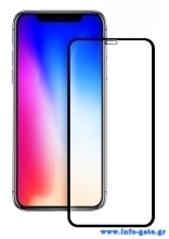 POWERTECH Tempered Glass 5D Full Glue για iPhone XS, Black