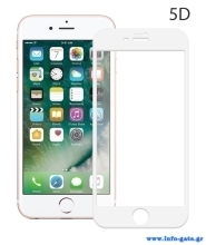 POWERTECH Tempered Glass 5D Full Glue για iPhone 6 Plus, White