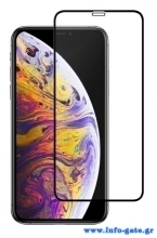 POWERTECH Tempered Glass 5D Full Glue TGC-0265 για iPhone X, μαύρο