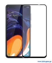 POWERTECH Tempered Glass 5D Full Glue, Samsung A60 2019, μαύρο