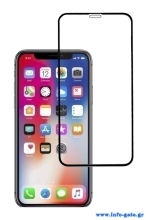 POWERTECH Tempered Glass 5D, Full Glue, iPhone 11 Pro, μαύρο