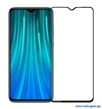 POWERTECH Tempered Glass 5D, Full Glue, Xiaomi Redmi Note 8, μαύρο