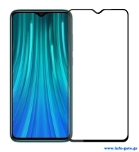 POWERTECH Tempered Glass 5D, Full Glue, Xiaomi Redmi Note 8 Pro, μαύρο