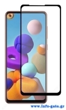 POWERTECH Tempered Glass 5D, full glue, για Samsung A21s & A21, μαύρο