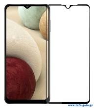 POWERTECH tempered glass 5D, full glue, Samsung A12 2021, μαύρο
