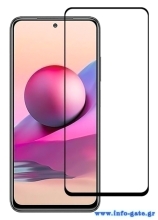 POWERTECH Tempered Glass 5D Full Glue TGC-0487, Xiaomi Note 10S, μαύρο