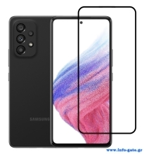 POWERTECH tempered glass 5D TGC-0554, full glue, Samsung A53 5G, μαύρο