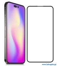 POWERTECH tempered glass 5D TGC-0570, iPhone 14, full glue, μαύρο