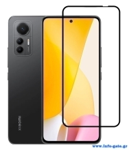 POWERTECH tempered glass 5D TGC-0586, full glue, Xiaomi 12 Lite, μαύρο