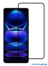 POWERTECH tempered glass 5D, full glue, Xiaomi Redmi Note 12/5G, μαύρο