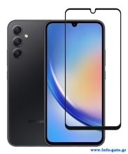 POWERTECH tempered glass 5D TGC-0638, Samsung A34 5G, full glue, μαύρο