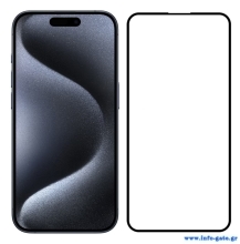 POWERTECH tempered glass 5D TGC-0659 για iPhone 15 Pro, full glue